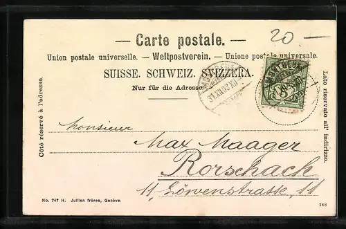 AK Dampfer France auf dem Genfer See