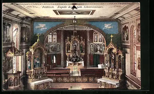 AK Feldkrich, Kapelle des katholischen Lehrerseminars, Innenansicht
