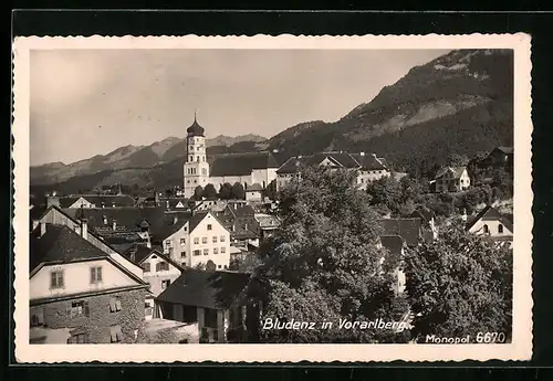 AK Bludenz, Teilansicht mit Kirche