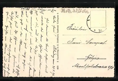 AK Bludenz, Teilansicht mit Kirche