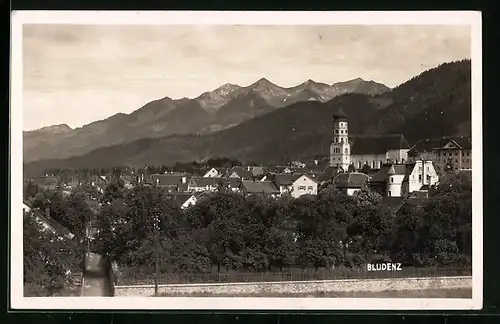 AK Bludenz, Teilansicht mit Kirche