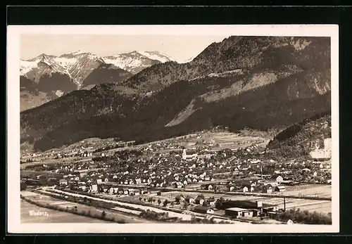 AK Bludenz, Teilansicht mit Bergen