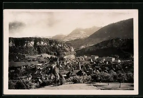AK Feldkirch, Ortsansicht von einer Anhöhe aus