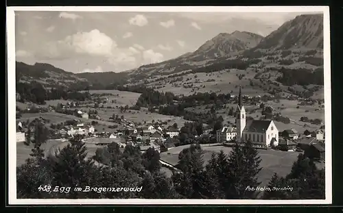 AK Egg, Gesamtansicht mit Kirche und Umgebung