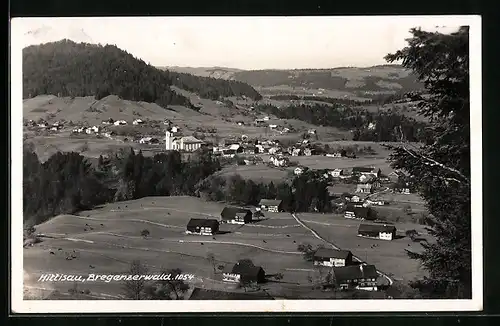 AK Hittisau, Ortsansicht aus der Vogelschau