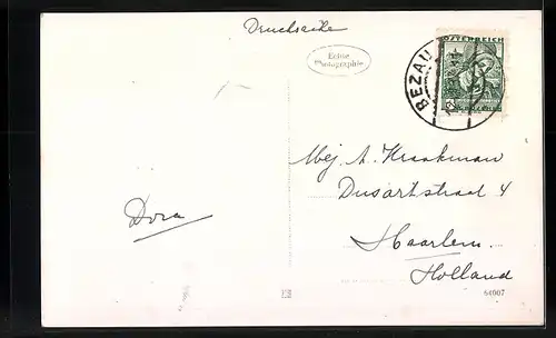 AK Bezau, Ortsansicht mit Canisfluh