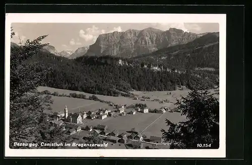 AK Bezau, Ortsansicht von oben