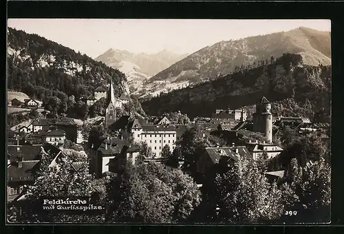 AK Feldkirch, Teilansicht mit Blick auf vernebelte Gurtisspitze