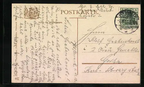 AK Pössneck i. Thür., Marktplatz mit Stadtkirche