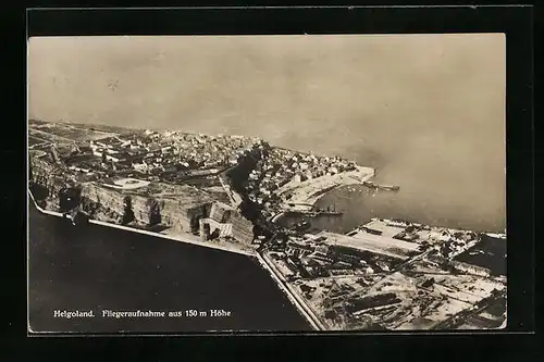 AK Helgoland, Fliegeraufnahme der Nordseeinsel