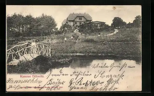 AK Döberitz, Blick auf Kasernengebäude und Umgebung