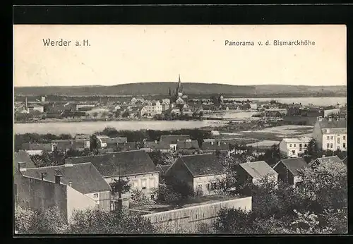 AK Werder /Havel, Panorama von der Bismarckhöhe