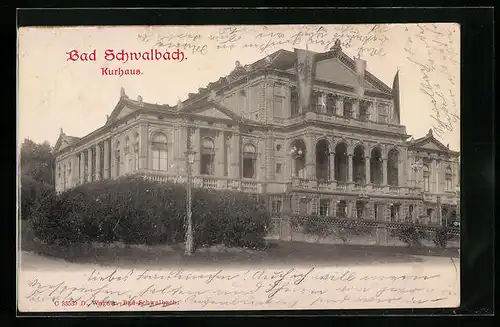 Relief-AK Bad Schwalbach, Kurhaus