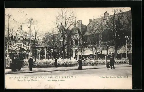 AK Berlin, Gasthaus Kronprinzen-Zelt, In den Zelten 1