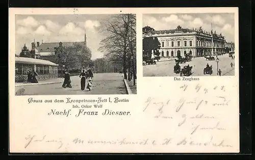 AK Berlin, Gasthaus Kronprinzen-Zelt, Das Zeughaus