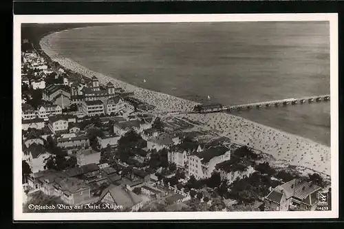 AK Binz auf Rügen, Strandpartie