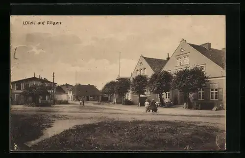 AK Wiek auf Rügen, Ortspartie