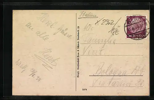 AK Wiek auf Rügen, Ortspartie