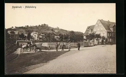 AK Hersbruck, Michelsberg mit Pferdewagen