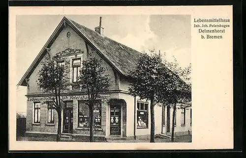 AK Delmenhorst b. Bremen, Lebensmittelhaus Inh. Joh. Petershagen