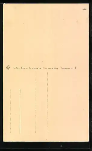 Künstler-AK Frankfurt a. M., Passanten auf der Langen Schirn