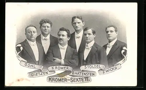 AK Mitglieder des Kromer-Sextetts