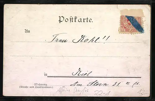 AK Erinnerung an den Zola-Prozess, Paris 1898, Affaire Dreyfus, Synagoge