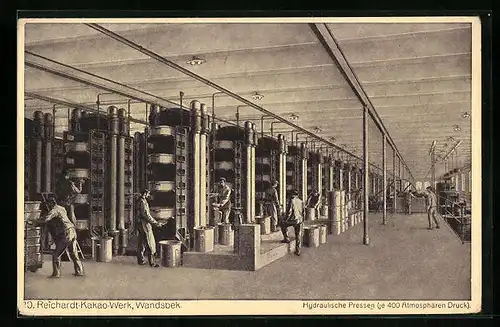 AK Reichardt-Kakao-Werk Wandsbek mit Hydraulischen Pressen