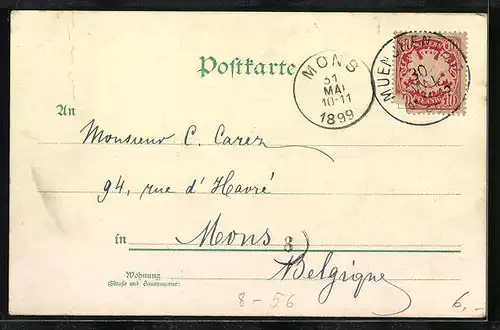 Lithographie Ansicht des Münchner Hofbräuhauses