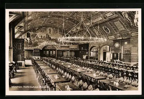 AK München, Festsaal im Kgl. Hofbräuhaus