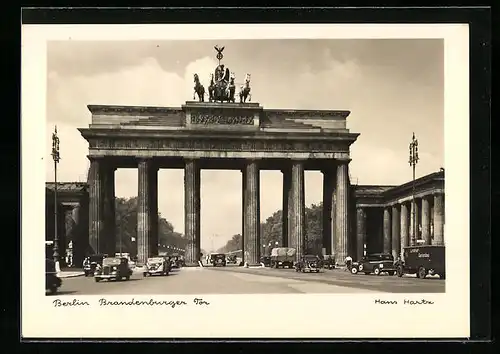 AK Berlin, Brandenburger Tor, Fotograf Hans Hartz