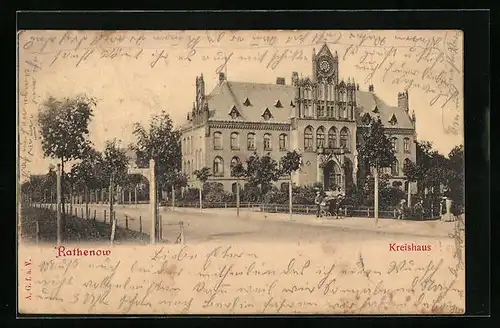 AK Rathenow, Strassenfront des Kreishauses