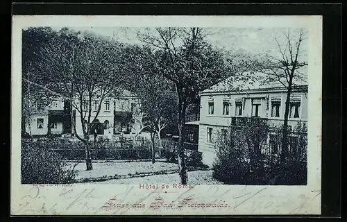 Mondschein-AK Bad Freienwalde, Hotel de Rome