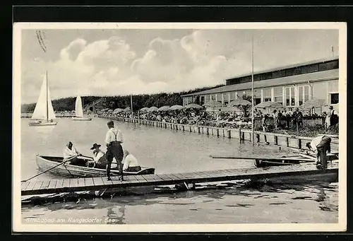 AK Rangsdorf, Strandbad mit Restaurant am Rangsdorfer See