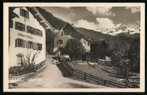 AK Silbertal, Ortsansicht mit Gasthaus zum Hirschen