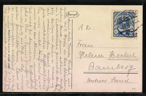 AK Dornbirn, Oberdorf mit Villa V. Hämmerle