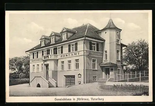 AK Hörbranz, Gemeindehaus mit Postamt