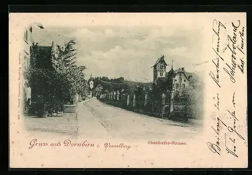 AK Dornbirn, Blick in die Oberdorfer Strasse