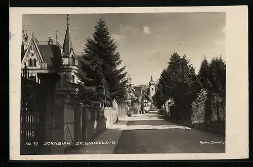 AK Dornbirn, Blick in die Dr. Waibelstrasse