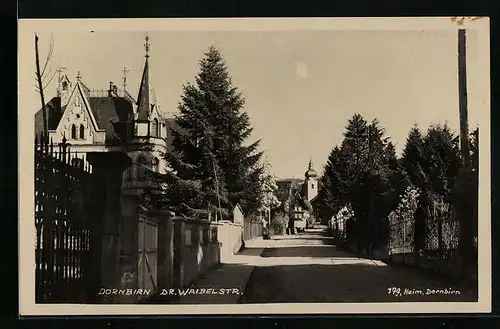 AK Dornbirn, Blick in die Dr. Waibelstrasse