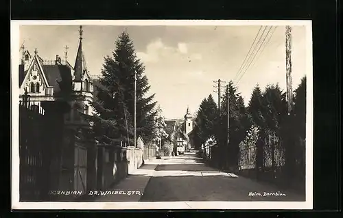 AK Dornbirn, Blick in die Dr. Waibelstrasse
