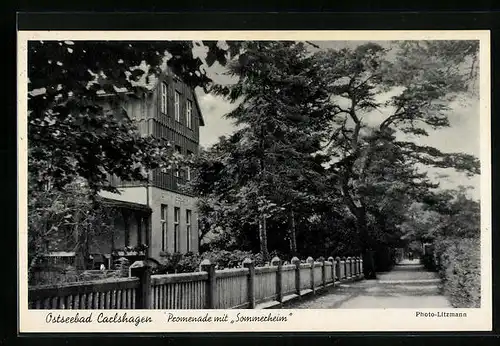 AK Carlshagen, Promenade mit Sommerheim