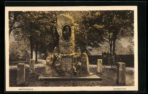 AK Pritzwalk, Ansicht des Jahndenkmals