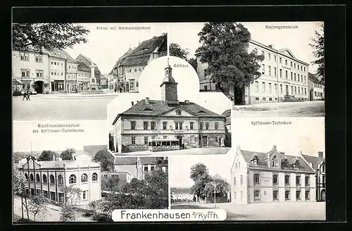 AK Frankenhausen a. Kyffh., Realprogymnasium, Kräme mit Hermannsdenkmal