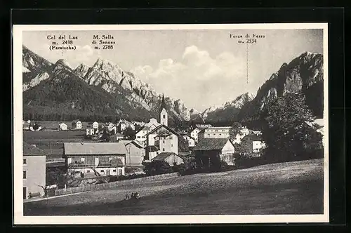 AK S. Vigilio di Marebbe, Panorama, Col del Lac, M. Sella di Sennes, Force di Ferro