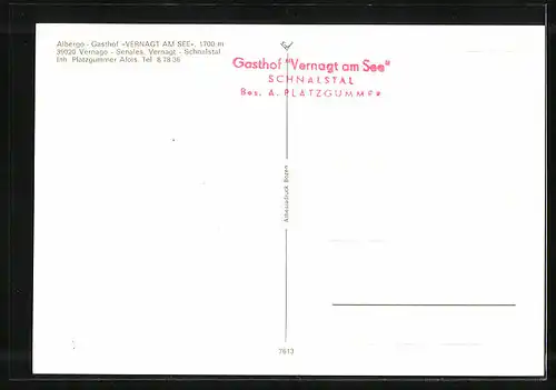 AK Vernagt, Gasthof-Albergo Vernagt am See