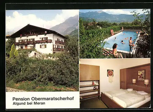 AK Algund bei Meran, Hotel-Pension Obermaratscherhof