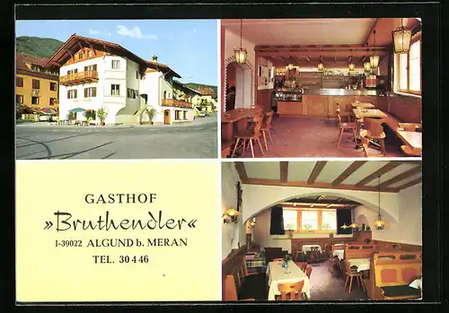 AK Algund bei Meran, Gasthof Bruthendler