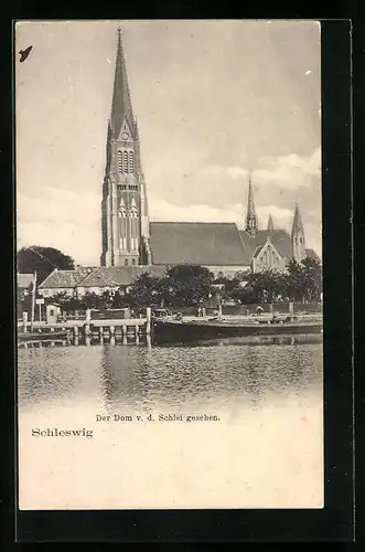 AK Schleswig, Dom von der Schlei aus gesehen