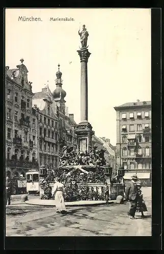 AK München, Mariensäule